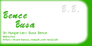 bence busa business card